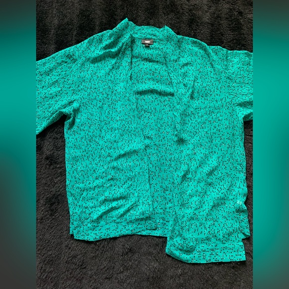 Mossimo Supply Co Women’s Green/ Black Polka Dots Cardigan Sz M 100%Poly NWOT - Picture 4 of 16